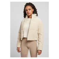 Ladies Corduroy Puffer Jacket - whitesand