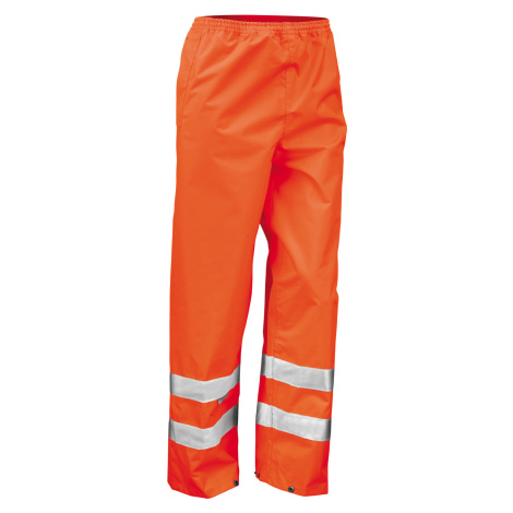Result Unisex bezpečnostní reflexní kalhoty R022X Fluorescent Orange