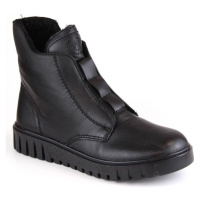 Kožené pohodlné zateplené boty Rieker W RKR619 black
