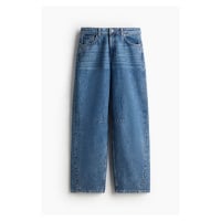 H & M - Barrel Regular Jeans - modrá