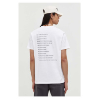 Bavlněné tričko The Kooples bílá barva, s potiskem, HTSC18090K