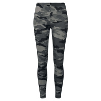 Urban Classics Ladies Camo Stripe Leggings Leginy tmavá kamufláž / černá