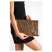 Capone Outfitters Mirrored Crocodile Patterned Paris Women's Clutch Bag