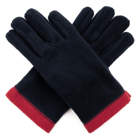 Art Of Polo Woman's Gloves rk1680-9 Navy Blue/Red