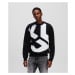 Mikina karl lagerfeld jeans klj reg bleach logo sweat black