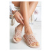 Světle růžové gumové sandály Shape