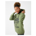 Koton Hooded Sweatshirt Printed Long Sleeve With Fleece Inside