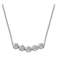 Hot Diamonds Něžný stříbrný náhrdelník s topazy a pravým diamantem Willow DN129