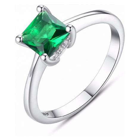 Linda's Jewelry Stříbrný prsten Zelený Esmara Ag 925/1000 IPR100 Velikost: 56