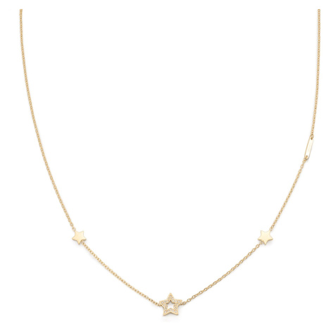 Liu Jo Slušivý pozlacený náhrdelník s hvězdami Essential LJ2189