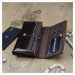 Dámská kožená peněženka Gregorio ZLL-100 tmavě hnědá