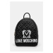 Batoh Love Moschino dámský, černá barva, malý, hladký, JC4377PP0L