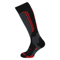BLIZZARD-Allround wool ski socks,black/anthracite/red Černá