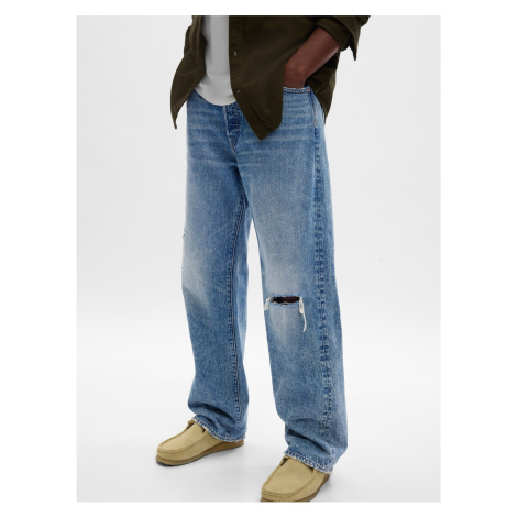 Modré pánské široké džíny GAP