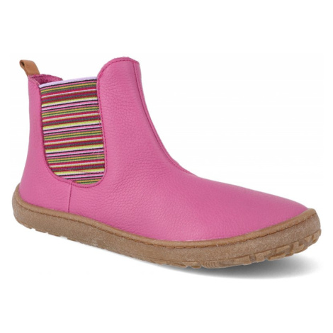 Barefoot kotníkové boty Froddo Chelsea růžové