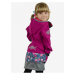 Růžová holčičí softshellová květovaná bunda Unuo
