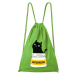 DOBRÝ TRIKO Bavlněný batoh s kočkou ANTIDEPRESIVA Barva: Apple green