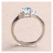 Prsten stříbrný s Blue Sky topazem a zirkony Ag 925 026295 BT - 62 mm 2,66 g