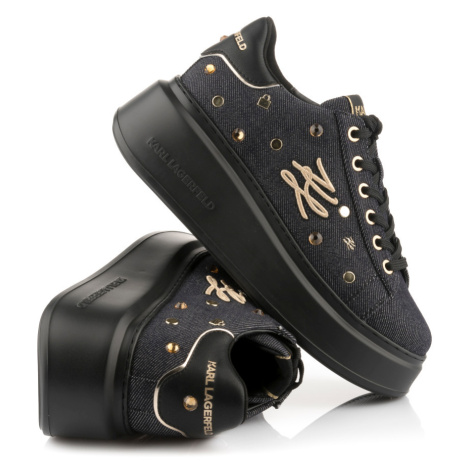 Tenisky karl lagerfeld anakapri autograph studs denim w/gold