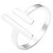 Camerazar Nastavitelný prsten z chirurgické oceli 316L, stříbrný, minimalistický design, univerz
