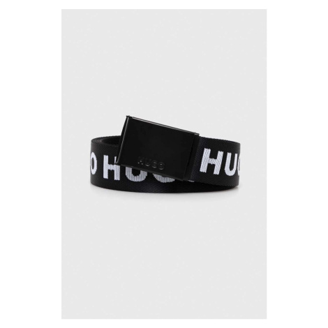 Pásek HUGO pánský, černá barva Hugo Boss