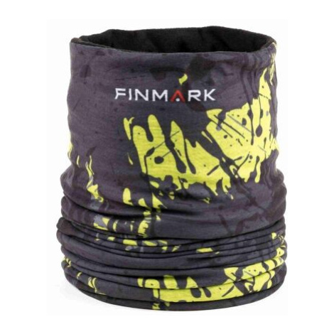 Finmark MULTIFUNCTIONAL SCARF WITH FLEECE Multifunkční šátek, žlutá, velikost