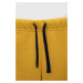 Bavlněné šortky United Colors of Benetton žlutá barva, hladké, nastavitelný pas