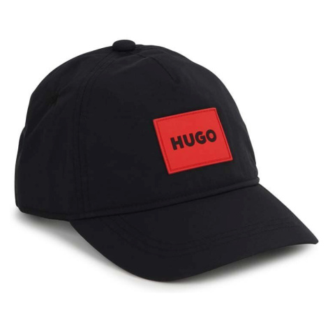 Dětská baseballová čepice HUGO černá barva, s aplikací Hugo Boss