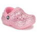 Crocs Classic Lined Glitter Clog T Růžová