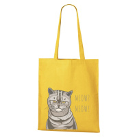 DOBRÝ TRIKO Bavlněná taška s potiskem Naštvaná kočka Barva: Žlutá