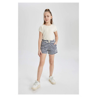 DEFACTO Girl's Striped Shorts