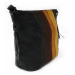 Černá zipová dámská kabelka s barevnými pruhy Jaylin Tung Enterprise