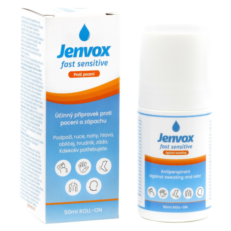 Jenvox Fast Sensitive proti pocení a zápachu roll-on 50 ml