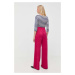 Kalhoty MAX&Co. dámské, růžová barva, jednoduché, high waist