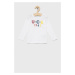 Dětská bavlněná košile s dlouhým rukávem United Colors of Benetton bílá barva