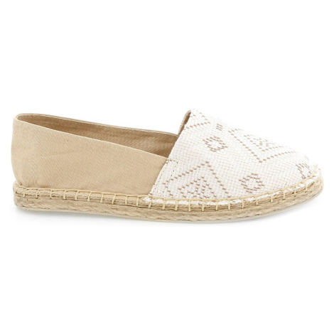 Béžovo-bílé espadrilky MARIA MARE