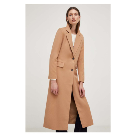 Kabát Answear Lab dámský, hnědá barva, přechodný