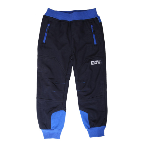 Chlapecké softshellové kalhoty, zateplené - Wolf B2193, tmavě modrá Barva: Modrá tmavě