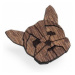 Dřevěná brož ve tvaru psa Yorkshire Brooch