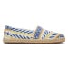 TOMS ALPARGATA ROPE Dámské espadrilky, modrá, velikost