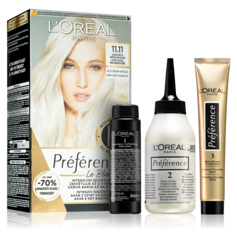L’Oréal Paris Préférence Le Blonding barva na vlasy pro zesvětlení vlasů odstín 11.11 Ultra-Ligh