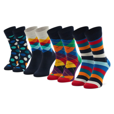 Happy Socks 4-Pack Multi-color Socks Gift Set Unisex - Ponožky Happy Socks - Barevná - XMIX09-60