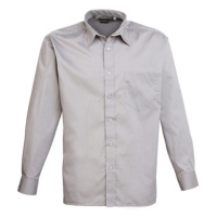 Premier Workwear Pánská košile s dlouhým rukávem PR200 Silver -ca. Pantone 428