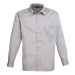 Premier Workwear Pánská košile s dlouhým rukávem PR200 Silver -ca. Pantone 428