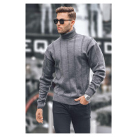 Madmext Men's Anthracite Turtleneck Regular Fit Sweater 6834