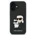 Karl Lagerfeld PU Saffiano Karl and Choupette Zadní Kryt pro iPhone 16 Plus Black