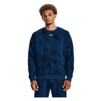 UNDER ARMOUR-UA Rival Fleece Printed Crew-BLU Modrá