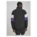 Urban Classics 3-Tone Crinkle Track Jacket blk/wht/ultraviolet