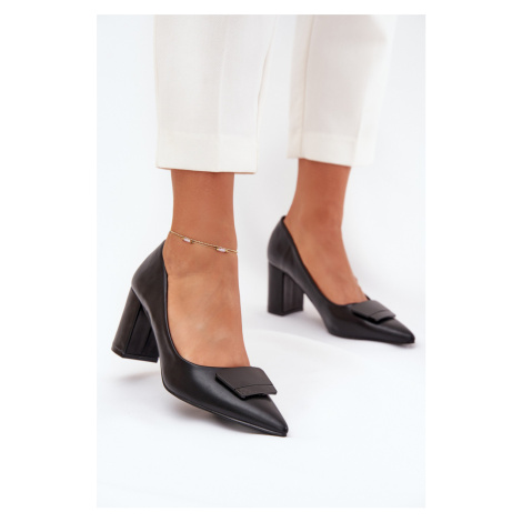 Lodičky Na Klínku S Ozdobou Černé Celira