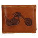 Pánská kožená peněženka SendiDesign Moto - koňak